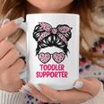 Toddler Supporter Messy Bun Breast Cancer Girl Toddler Kid Coffee Mug Personalized Gifts