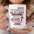 Never Underestimate An Old Lady Who Is Covered By-June Coffee Mug Unique Gifts
