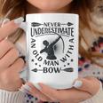 Never Underestimate An Old Man With A Bow Archery Archer Men Coffee Mug Personalized Gifts