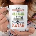 Never Underestimate An Old Man With A Kayak Father's Day Coffee Mug Funny Gifts
