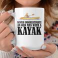 Never Underestimate An Old Man With A Kayak Paddle Canoe Coffee Mug Funny Gifts