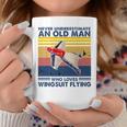 Never Underestimate An Old Man Who Loves Wingsuit Flying Coffee Mug Funny Gifts