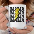 Vintage Softball Mama Distressed Lightning Bolt Mom Coffee Mug Unique Gifts