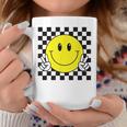 Yellow Smile Face Cute Checkered Peace Smiling Happy Face Coffee Mug Unique Gifts