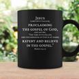 2-Sided Repent And Believe In Gospel Mark 114 15 Scripture Coffee Mug Gifts ideas