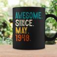 75 Year Old Awesome Since May 1948 75Th Birthday Coffee Mug Gifts ideas