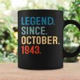 80 Year Old 80Th Birthday Legend Since October 1943 Coffee Mug Gifts ideas