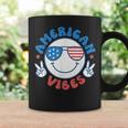 America Vibes Fourth 4Th Of July Happy Face Smile Patriotic Coffee Mug Gifts ideas
