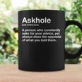 Askhole Definition Hilarious Gag Dictionary Adult Coffee Mug Gifts ideas