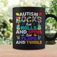 Autism Rocks And Rolls Autism Awareness Month Coffee Mug Gifts ideas
