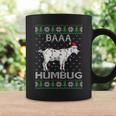 Baaa Humbug Goat Santa Hat Christmas Lights Ugly Sweater Coffee Mug Gifts ideas