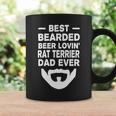 Beer Best Bearded Beer Lovin Rat Terrier Dad Fathers Day Funny Coffee Mug Gifts ideas
