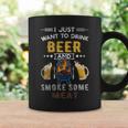 Beer Funny Bbq Chef Beer Smoked Meat Lover Summer Quote Grilling Coffee Mug Gifts ideas