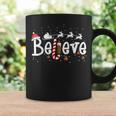 Believe Christmas Santa Claus Reindeer Candy Cane Xmas Coffee Mug Gifts ideas