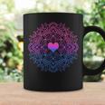 Bi Flag Heart Mandala Bisexual Pride Coffee Mug Gifts ideas