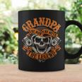 Biker Grandpa Man Myth Legend Fathers Day Grunge Motorcycle Coffee Mug Gifts ideas