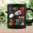 Blast Off Into First Grade Rocket Outer Space Back To School Coffee Mug Gifts ideas