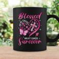 Blessed To Be Called Breast Cancer Survivor Heart Butterfly Coffee Mug Gifts ideas