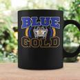 Blue And Gold Football Game Day Group Home Team School Coffee Mug Gifts ideas