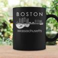 Boston Souvenir Men Massachusetts Skyline Music Guitar Coffee Mug Gifts ideas