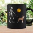 Boxer Skeleton Dog Walking Halloween Costume Coffee Mug Gifts ideas