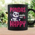 Boys Pandas Make Me Happy Panda Bear Coffee Mug Gifts ideas