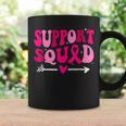 Breast Cancer Awareness Groovy Pink Warrior Support Squad Coffee Mug Gifts ideas