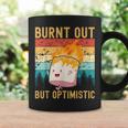 Burnt Out But Optimistic Cute Marshmallow Camping Vintage Coffee Mug Gifts ideas