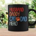 Cat Dad Fathers Day Husband Daddy Hero Papa Dada Pops Men Coffee Mug Gifts ideas
