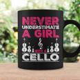 Cello Player Gift Never Underestimate A Girl With A Cello Coffee Mug Gifts ideas