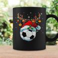 Christmas Soccer Player Santa Hat Lights Ball Xmas Pajama Coffee Mug Gifts ideas