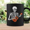 Cool Ukulele Skeleton Playing Guitar Instrument Halloween Coffee Mug Gifts ideas