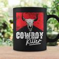 Cowboy Killer Funny Wild Vintage Western Rodeo Bull Skull Rodeo Funny Gifts Coffee Mug Gifts ideas
