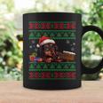 Cute Dachshund Dog Lover Santa Hat Ugly Christmas Sweater Coffee Mug Gifts ideas