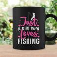 Cute Fishing For Women Girls Kids Fisher Fisherman Bass Fish Coffee Mug Gifts ideas