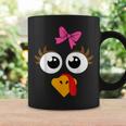 Cute Thanksgiving Turkey Face Girls Turkey Day Coffee Mug Gifts ideas