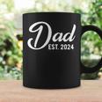 Dad Est 2024 First Fathers Day 2024 Promoted To Daddy Coffee Mug Gifts ideas