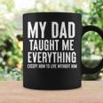 Dad Memorial For Son Daughter My Dad Taught Me Everything Gift For Women Coffee Mug Gifts ideas