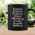 Dasher Dancer Whiskey Vodka Tequila Christmas Alcohol Funny Coffee Mug Gifts ideas