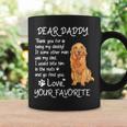 Dear Daddy Golden Retriever Dog Dad Fathers Day Coffee Mug Gifts ideas