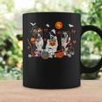 Dog Border Collie Three Border Collie Dogs Witch Scary Mummy Halloween Zombie Coffee Mug Gifts ideas
