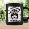 My Favorite Monsters Call Me Mom Messy Bun Mom Halloween Coffee Mug Gifts ideas