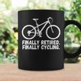 Finally Retired Finally Cycling Mountain Biking Coffee Mug Gifts ideas