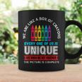 First Day Back To School We Are Like Box Of Crayons Teacher Coffee Mug Gifts ideas
