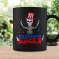 Freedom Rocks Skeleton American Flag Independence Day 1776 1776 Funny Gifts Coffee Mug Gifts ideas