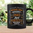 80 Years Old August 1943 Vintage 80Th Birthday Coffee Mug Gifts ideas