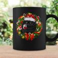 Black Cat And Wine Christmas Wreath Ornament Coffee Mug Gifts ideas
