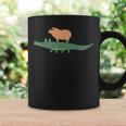 Funny Capybara Riding On A Crocodile Coffee Mug Gifts ideas