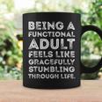 Being A Functional Adult Sarcasm Quote Ironic Retro Coffee Mug Gifts ideas