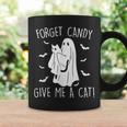 Halloween Cat Ghost Forget Candy Give Me Cat Halloween Coffee Mug Gifts ideas
